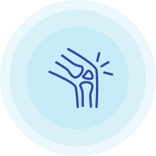 Spine, hip, or knee pain and injuries 
